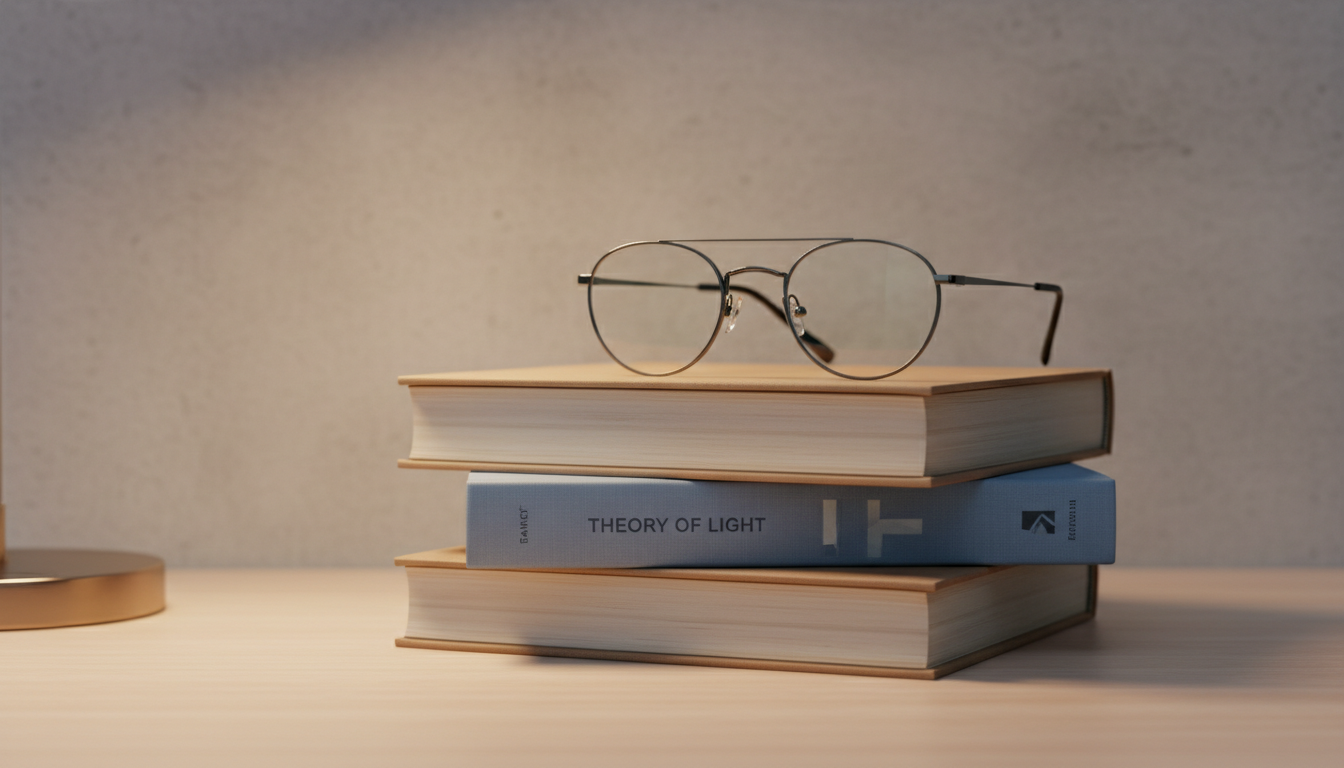 Modern glasses on a book